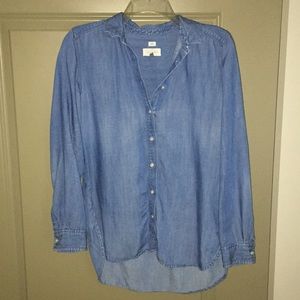 Chambray Button Down Top